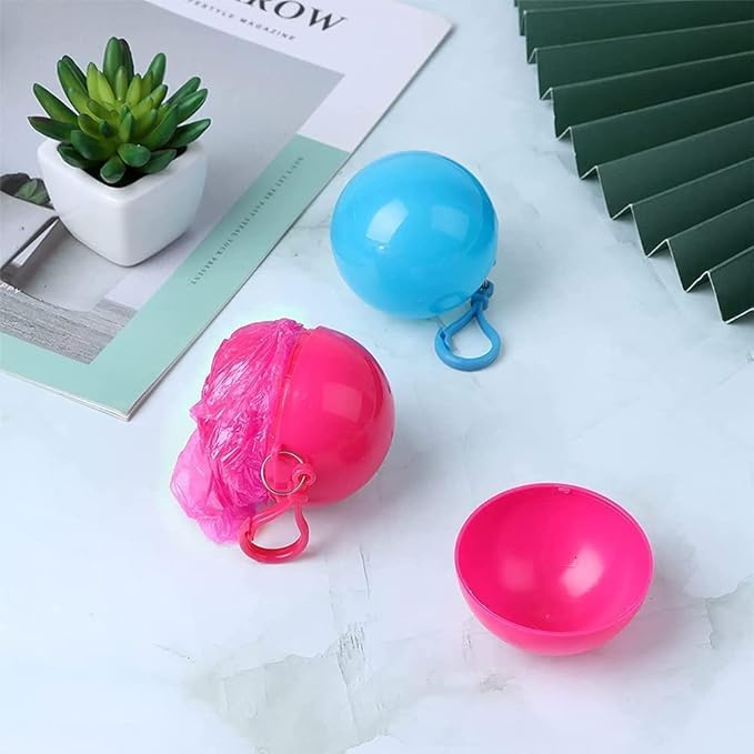 Portable Disposable Emergency Raincoats Waterproof Rain Poncho in A Ball for Traveling Camping Outdoor Pack of Five GenzVybs