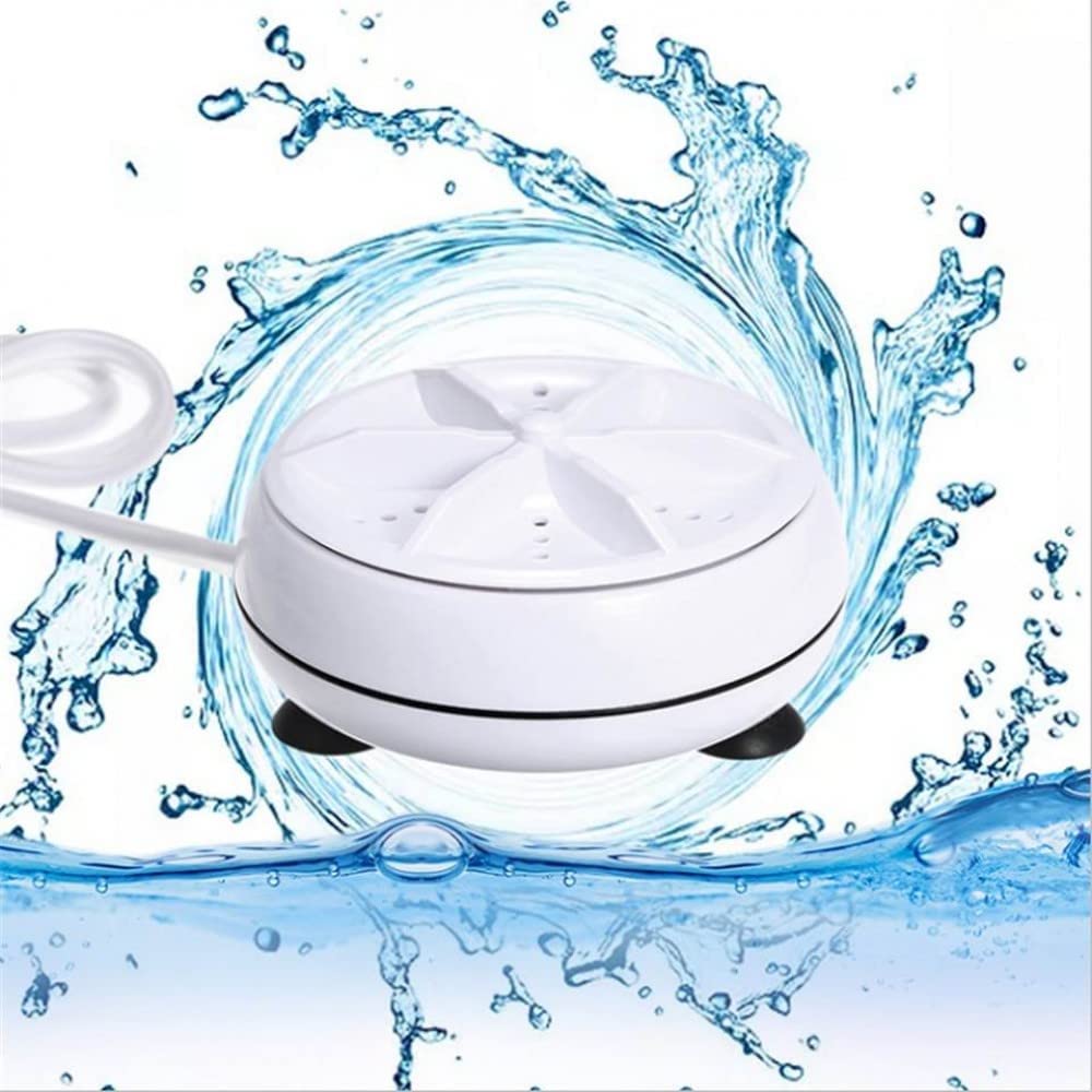 Mini Washing Machine Turbine Washing Machine Washing Machine Door Hinge Ultrasonic Lightweight Turbo Washer with USB Cable - for Home Camping Dorms Business College Rooms GenzVybs